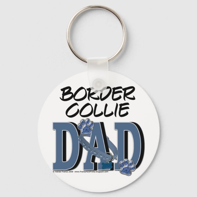 Border Collie VATER Schlüsselanhänger (Vorderseite)