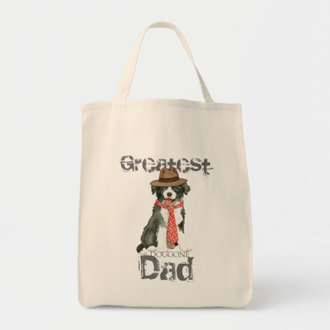 Border Collie Vater Tragetasche (Vorne)