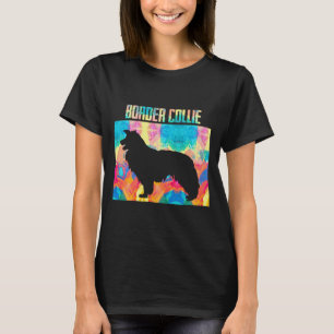 Border Collie Vintag Womens Mens T-Shirt