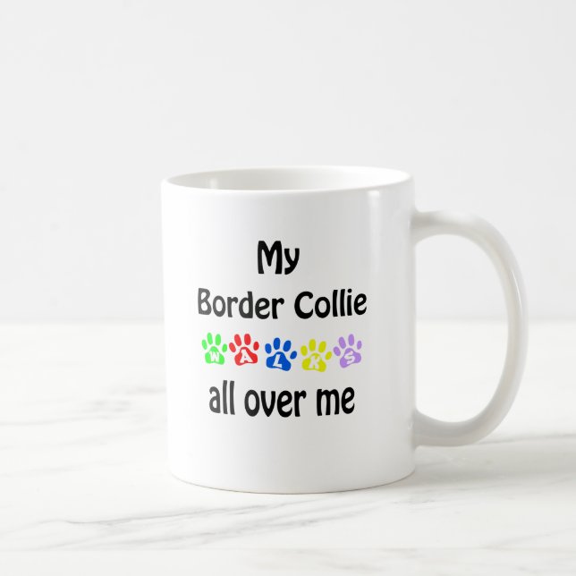 Border Collie Walks Design Kaffeetasse (Rechts)