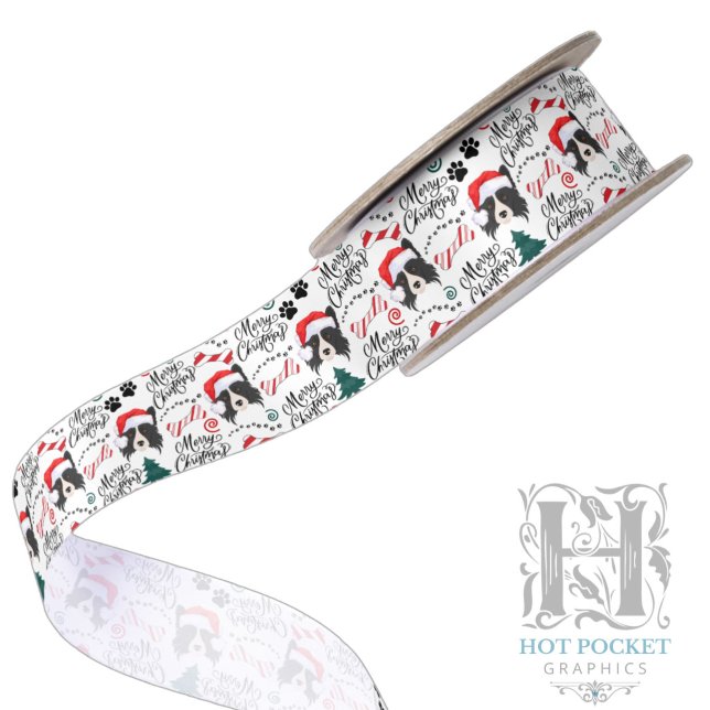 Border Collie Weihnachten Satinband (Von Creator hochgeladen)