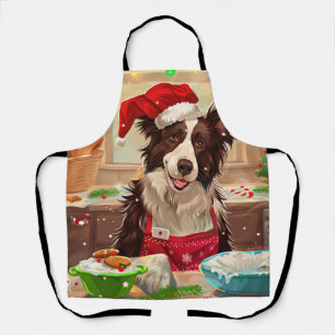 Border Collie Weihnachtsbäckerei: Festliches Weihn Schürze