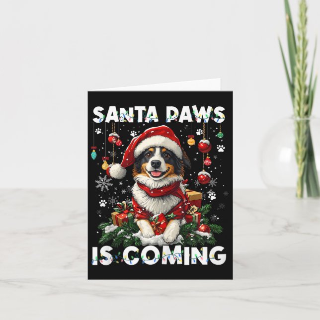 Border Collie Weihnachtsbaumdekorationen Hund Love Karte (Vorderseite)