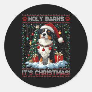 Border Collie Weihnachtsbaumdekorationen Hund Love Runder Aufkleber