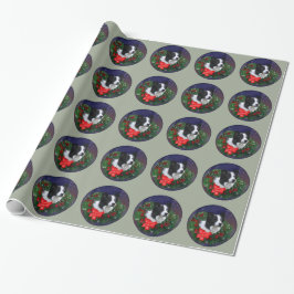 Border Collie Weihnachtsfeiertag Geschenkpapier