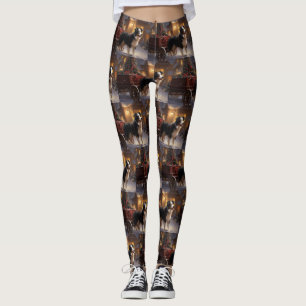 Border Collie Weihnachtsfeiertag Leggings