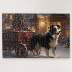 Border Collie Weihnachtsfest Saison