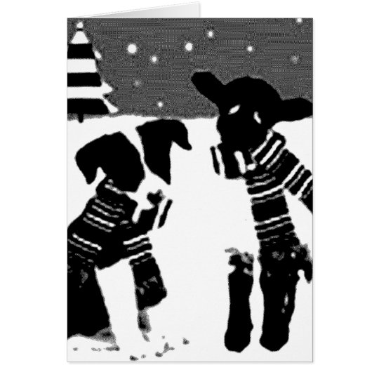 Border-Collie-Weihnachtskarte Karte
