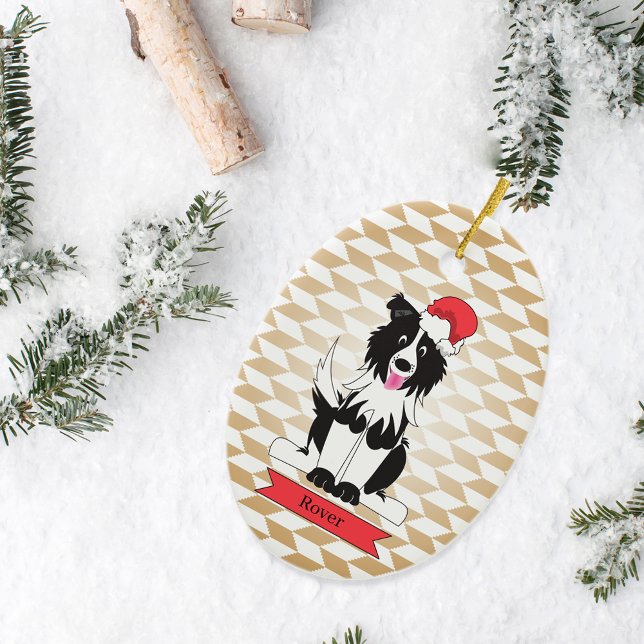 Border Collie Weihnachtsmann Ornament (Von Creator hochgeladen)