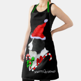 Border Collie Weihnachtsmannmütze Weihnachten Schürze