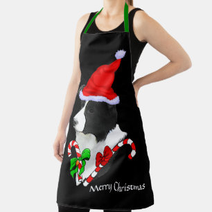 Border Collie Weihnachtsmannmütze Weihnachten Schürze