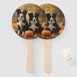 Border Collie Welpe Autumn Delight Pumpen Fächer