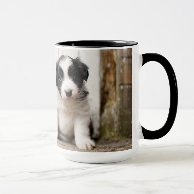 Border-Collie-Welpe Tasse (Rechts)