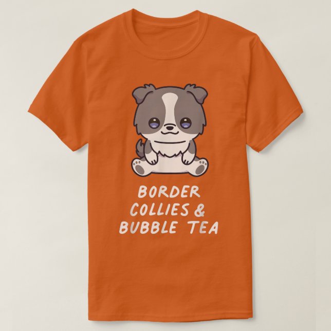 Border Colliese & Bubble Tee Kawaii Anime Dog Love (Design vorne)
