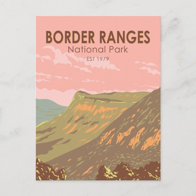 Border Ranges Nationalpark Australien Vintag Postkarte (Vorderseite)