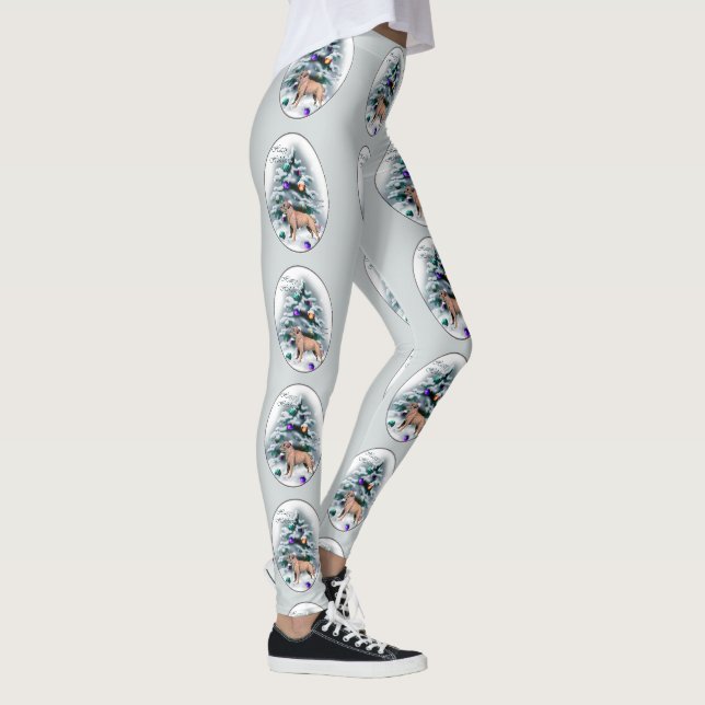 Border Terrier Christmas Leggings (Rechts)