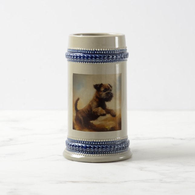Border Terrier Dog Bierglas (Mittel)