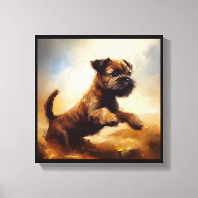 Border Terrier Dog Leinwanddruck (Vorderseite)