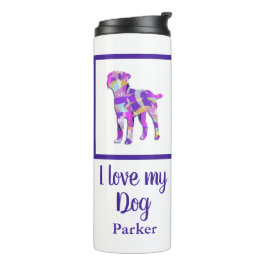 Border Terrier Dog Niedliche Silhouette PPY&B Thermosbecher