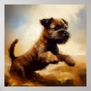 Border Terrier Dog Poster
