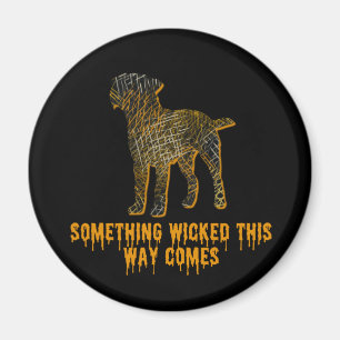 Border Terrier Dog Silhouette Fun Halloween Magnet