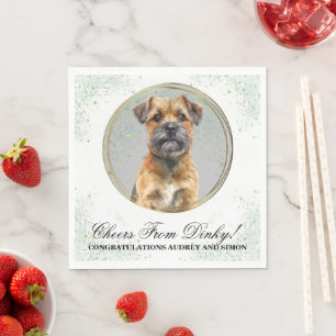 Border Terrier Hochzeitsservietten mit Hundebild Serviette