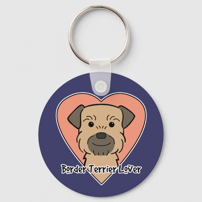 Border Terrier Lover Schlüsselanhänger (Vorderseite)