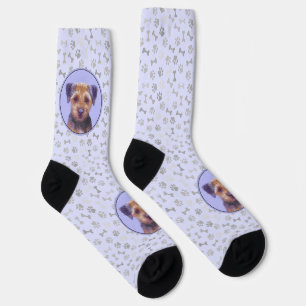 Border Terrier Malerei - Süße originelle Hundekuns Socken