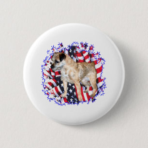 Border Terrier Patriot Button