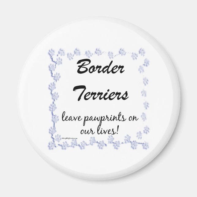 Border Terrier Pawprints - Magnet (Vorne)