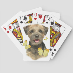 Border Terrier Schmetterling Spielkarten