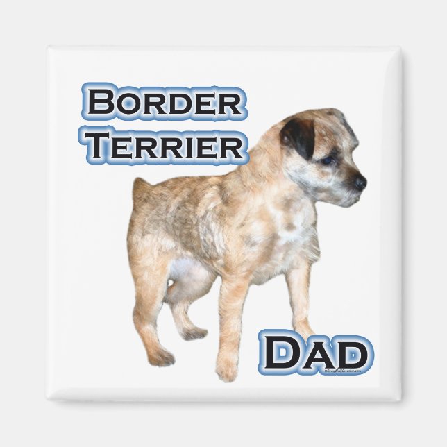 Border Terrier Vater 4 - Magnet (Vorne)