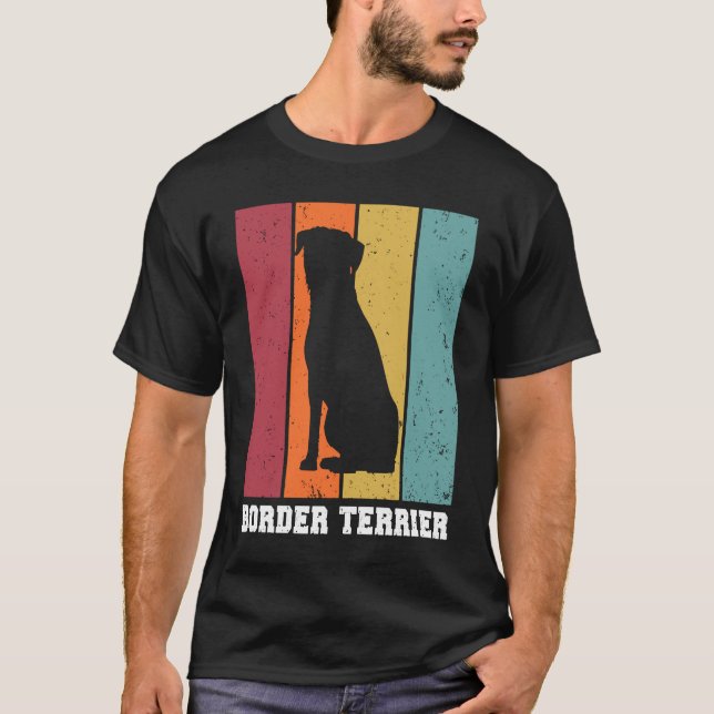 Border Terrier Vintage  1 T-Shirt (Vorderseite)