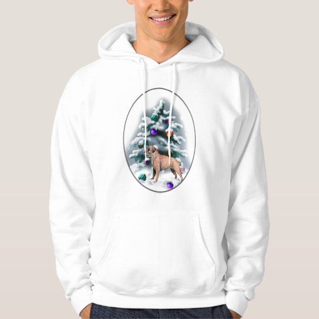 Border Terrier Weihnachtsgeschenke Hoodie (Vorderseite)