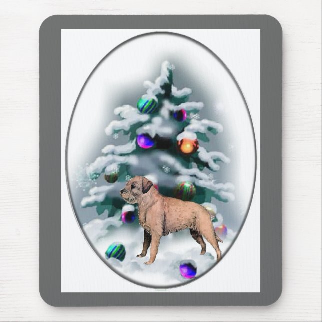 Border Terrier Weihnachtsgeschenke Mousepad (Vorne)