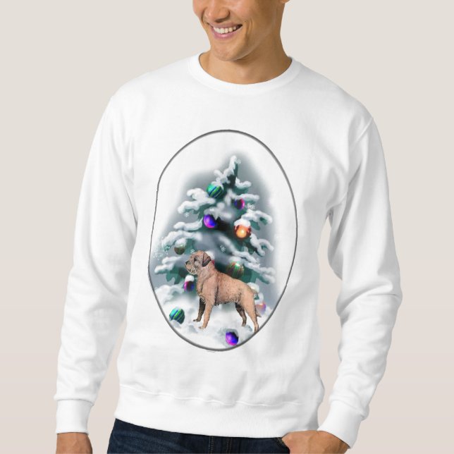 Border Terrier Weihnachtsgeschenke Sweatshirt (Vorderseite)