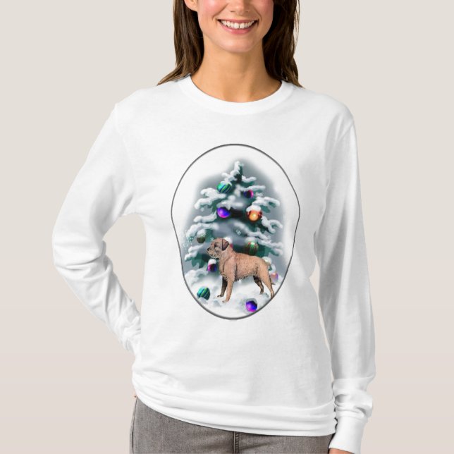 Border Terrier Weihnachtsgeschenke T-Shirt (Vorderseite)