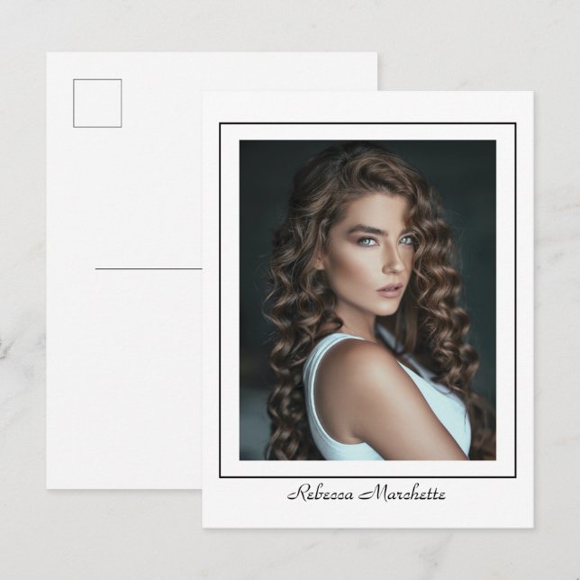 Bordered Actor Promo Photo Postcard Postkarte (Vorne/Hinten)