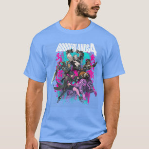 Borderlands 4 Farbige Helden Collage Graffiti Vid T-Shirt