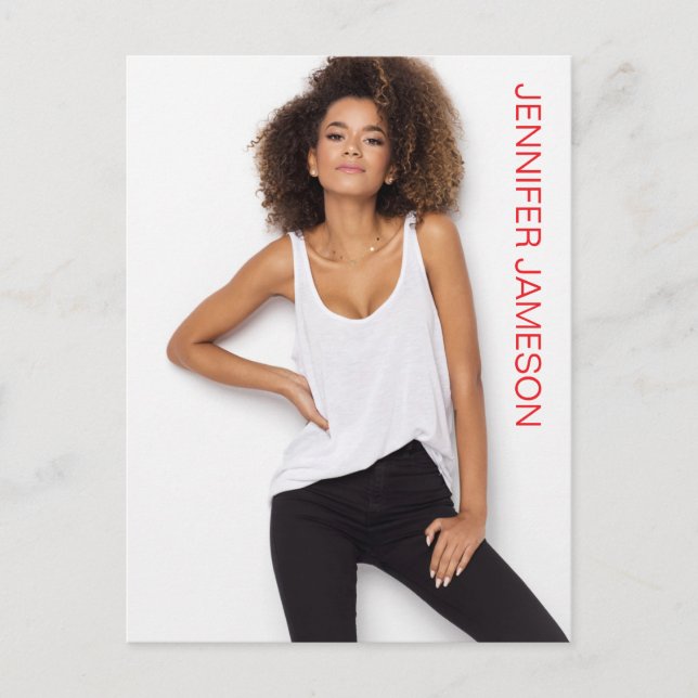 Borderless Actor Model Talent Promo Postcard Postkarte (Vorderseite)