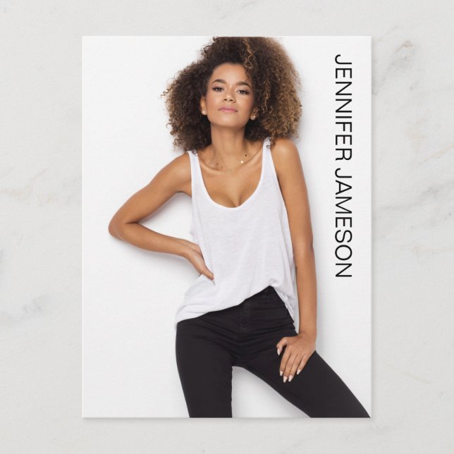 Borderless Actor Model Talent Promo Postcard Postkarte (Vorderseite)