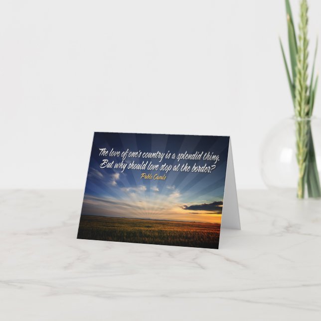 "Borderless Liebe" Inspiration Zitat Dankeskarte (Vorderseite)