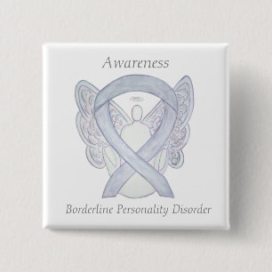 Borderline Personality Disease Guardian Angel Butt Button
