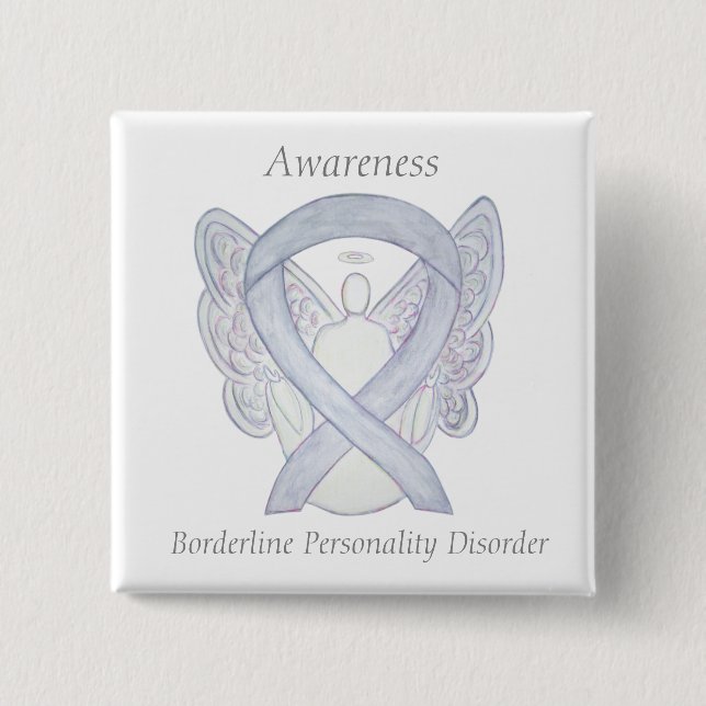 Borderline Personality Disease Guardian Angel Butt Button (Vorderseite)