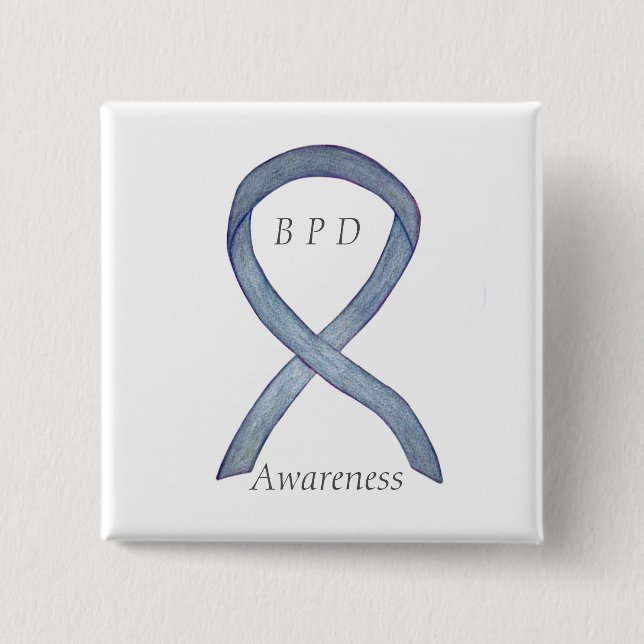 Borderline Personality Disorder (BPD) Ribbon-Butto Button (Vorderseite)
