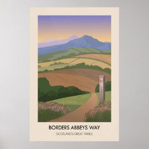 Borders Abbeys Way Scotlands Great Trails Plakat