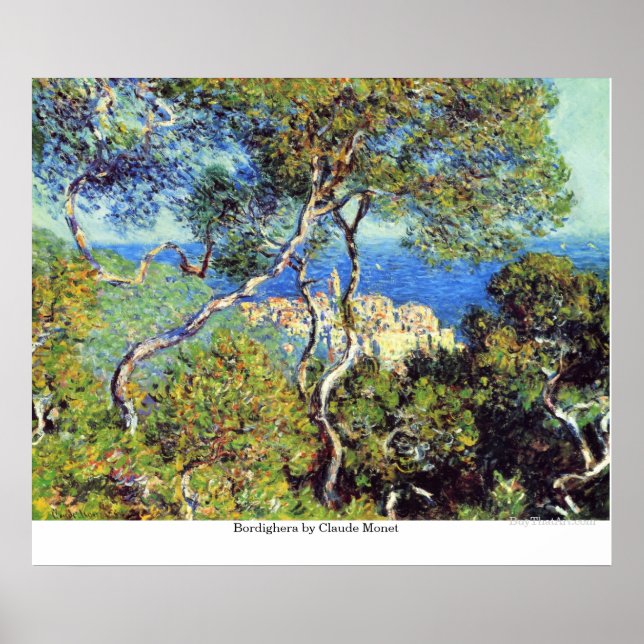 Bordighera von Claude Monet Poster (Vorne)