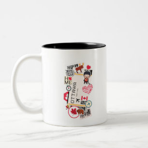 BORDKARTE OTTAWA KANADA ZWEIFARBIGE TASSE