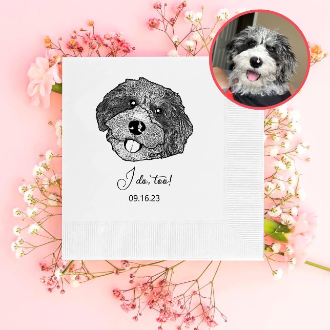 Bordoodle Dog Personalisiert I Do Serviette (Von Creator hochgeladen)