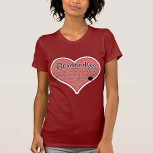 Bordoodle Tatze druckt Hunde Humor T-Shirt